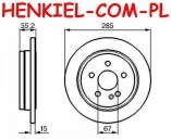 Tarcza hamulcowa pełna MIKODA 1458 - MERCEDES KLASA M (W163) - OŚ TYLNA