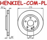 Tarcze hamulcowe wentylowane MIKODA 1446 + KLOCKI SAMKO 5SP670 - MERCEDES KLASA A (W168) - OŚ PRZEDNIA