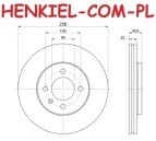 Tarcza hamulcowa wentylowana MIKODA 0298 - SKODA CITIGO SEAT Mii (KF1_) VW UP (121, 122, BL1, BL2) - OŚ PRZEDNIA