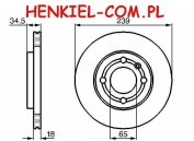 Tarcza hamulcowa wentylowana MIKODA 0243  - przód