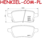 Klocki hamulcowe MIKODA 70372 - OPEL ADAM (M13) CORSA E (X15) FIAT 500L (351_, 352_) - OŚ TYLNA