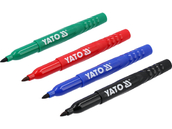 MARKERY TECHNICZNE 4SZT CZARNY-ZIELONY-NIEBIESKI-CZERWONY YATO YT-69304 