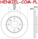 Tarcza hamulcowa wentylowana MIKODA 0532 - OŚ PRZEDNIA