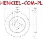 Tarcze hamulcowe pełne MIKODA 2257 + KLOCKI MIKODA 72257 - DAIHATSU CHARADE 11r- TOYOTA  IQ (_J1_) YARIS (_P9_) YARIS (_P13_) - OŚ TYLNA