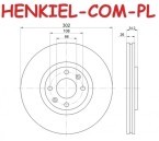 Tarcze hamulcowe wentylowane MIKODA 0561 + KLOCKI CERAMICZNE QUARO QP0783C - CITROEN C4 II DS4 DS5 PEUGEOT 3008 5008 DS DS 4 / DS 4 CROSSBACK DS 5 - OŚ PRZEDNIA