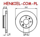 TARCZA HAMULCOWA MIKODA 0934 - HYUNDAI GETZ - OŚ PRZEDNIA