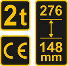 PODNOŚNIK TŁOKOWY HYDRAULICZNY SŁUPKOWY BUTELKOWY 2T VOREL 80012