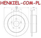Tarcza hamulcowa pełna MIKODA 2556 - JEEP WRANGLER III (JK) - OŚ TYLNA