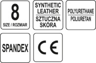 RĘKAWICE RĘKAWICZKI ROBOCZE OCHRONNE WZMACNIANE RZEP roz. 8 YATO YT-746648