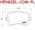 Klocki hamulcowe TEXTAR 2448301 - AUDI Q3 (8UB, 8UG) SEAT ALHAMBRA (710, 711) VW CC (358) PASSAT (3C2, B6) PASSAT (362, B7) PASSAT CC (357) SHARAN (7N1, 7N2) TIGUAN (5N_) - OŚ TYLNA