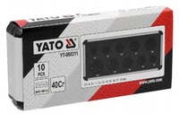 NASADKI WYKRĘTAKI KRÓTKIE DO USZKODZONYCH OBROBIONYCH ŚRUB NAKRĘTEK 3/8'' 9-19 mm KPL. 10 SZT. YATO YT-060311