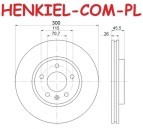 Tarcza hamulcowa wentylowana QUARO QD5131 z powłoką antykorozyjną - CHEVROLET CRUZE (J300, J305, J308) ORLANDO (J309) VOLT - OPEL ASTRA J ZAFIRA TOURER C AMPERA - OŚ PRZEDNIA