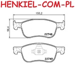 Klocki hamulcowe MIKODA 70780 - FORD FIESTA VII (HJ, HF) - OŚ PRZEDNIA