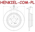 Tarcza hamulcowa pełna MIKODA 1474 - MERCEDES KLASA S (W221) KLASA S Coupe (C216) SL (R230) - OŚ TYLNA