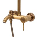 KOLUMNA PRYSZNICOWA DESZCZOWNICA Z BATERIĄ RETRO BRONZE 2 MOSIĄDZ FALA 75838
