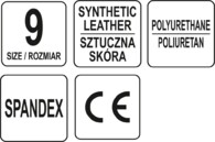 RĘKAWICE RĘKAWICZKI ROBOCZE OCHRONNE WZMACNIANE RZEP roz. 9 YATO YT-74663