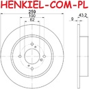 Tarcze hamulcowe pełne MIKODA 2129 + KLOCKI SAMKO 5SP1571 - SUZUKI SWIFT IV (FZ, NZ) - OŚ TYLNA