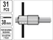 ZESTAW ŚCIĄGACZY ŚCIĄGACZE DO ŁOŻYSK TULEI 31el. YATO YT-25412