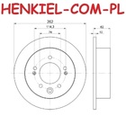 Tarcze hamulcowe pełne MIKODA 1164 + KLOCKI QUARO QP6986C ceramiczne - HYUNDAI SONATA VI (YF) SONATA VII (LF) - OŚ TYLNA