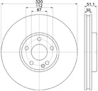 Tarcze hamulcowe wentylowane MIKODA 1493 GT malowane, nacinane, wiercone, kolor: czarny + KLOCKI QUARO QP4012C ceramiczne - MERCEDES KLASA A (W176) KLASA B (W246, W242) CLA Coupe (C117) CLA Shooting Brake (X117) KLASA GLA (X156) - OŚ PRZEDNIA