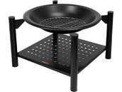 PALENISKO OGRODOWE STALOWE Z DREWUTNIĄ OGNISKO GRILL 58X58X55cm LUND 99914