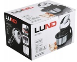 MIKSER ROBOT RĘCZNY KUCHENNY Z MISĄ 3L STAL NIERDZEWNA 4 KOŃCÓWKI 3 PRĘDKOŚCI TURBO  200-250W LUND 67790 