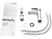 BATERIA UMYWALKOWA STOJĄCA KRAN STEELY 3 SREBRNA INOX FALA 75803