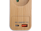PRZEDŁUŻACZ Z USB LISTWA ZASILAJĄCA 5 GNIAZD IMITACJA DREWNA STHOR 72344