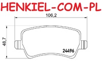 Tarcze hamulcowe pełne MIKODA 0745 + KLOCKI ATE 13.0460-2722.2 - FORD GALAXY S-MAX - OŚ TYLNA