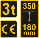 PODNOŚNIK TŁOKOWY HYDRAULICZNY SŁUPKOWY BUTELKOWY 3T VOREL 80022