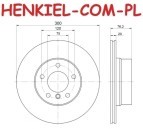 Tarcze hamulcowe wentylowane MIKODA 0467 GT malowane, nacinane, wiercone, kolor: czarny + KLOCKI CERAMICZNE QUARO QP0520C - BMW 1 Coupe (E82) 1 Kabriolet (E88) - OŚ TYLNA