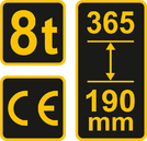 PODNOŚNIK TŁOKOWY HYDRAULICZNY SŁUPKOWY BUTELKOWY 8T VOREL 80042