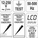 PRÓBNIK WSKAŹNIK NAPIĘCIA AC/DC 12-250V YATO YT-28630