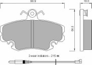 KLOCKI HAMULCOWE MIKODA 71720 - DACIA LOGAN SANDERO RENAULT CLIO ESPACE LOGAN MEGANE THALIA  5 9 11 18 19 21 25 - OŚ PRZEDNIA