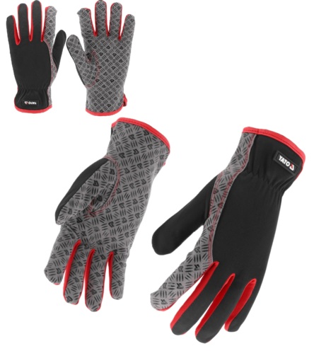 RĘKAWICE RĘKAWICZKI ROBOCZE ANTYPOŚLIZGOWE SKÓRA SYNTETYCZNA r.8 YATO YT-74677