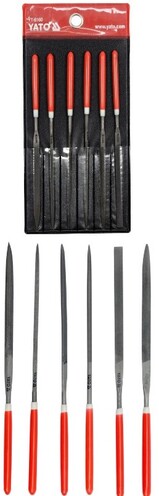 ZESTAW PILNIKÓW IGLAKÓW 140X65X3MM STAL ŁOŻYSKOWA, 6 SZT. YATO YT-6160 