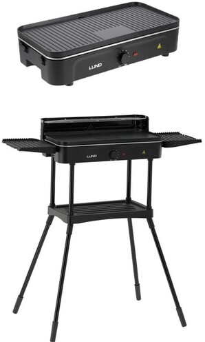 GRILL ELEKTRYCZNY, STOJĄCY 2200W 50 X 25CM RUSZT ROŻEN LUND 67424 