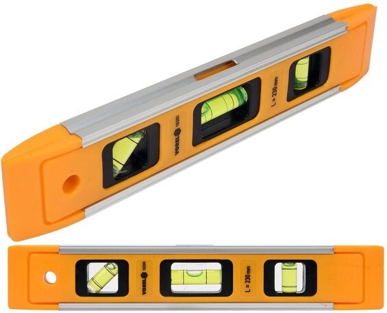 POZIOMNICA TORPEDO 230MM KORPUS Z TWORZYWA PODSTAWA MAGNETYCZNA VOREL 16300 