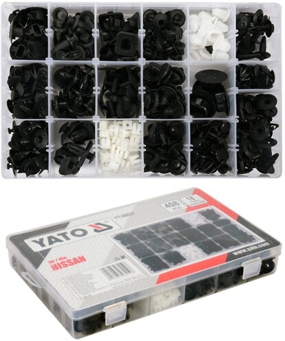 ZESTAW SPINEK SAMOCHODOWYCH NISSAN 408 SZTUK YATO YT-06657 