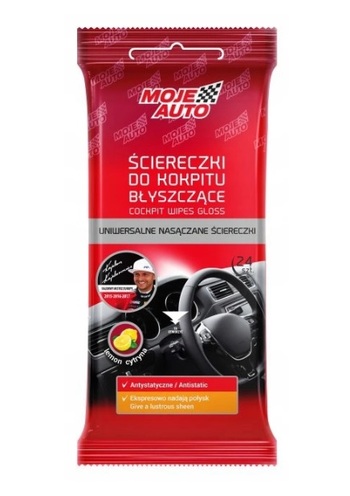 ŚCIERECZKI DO KOKPITU BŁYSZCZĄCE MOJE AUTO 19-056