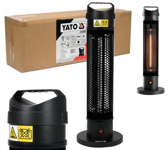 PROMIENNIK PODCZERWIENI PRZENOŚNY GRZEWCZY GRZEJNIK LAMPA Z PILOTEM 800W YATO YT-99520