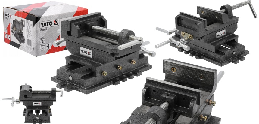 IMADŁO KRZYŻOWE DWUOSIOWE MASZYNOWE MODELARSKIE WIERTARSKIE ŻELIWO 100mm YATO YT-65075
