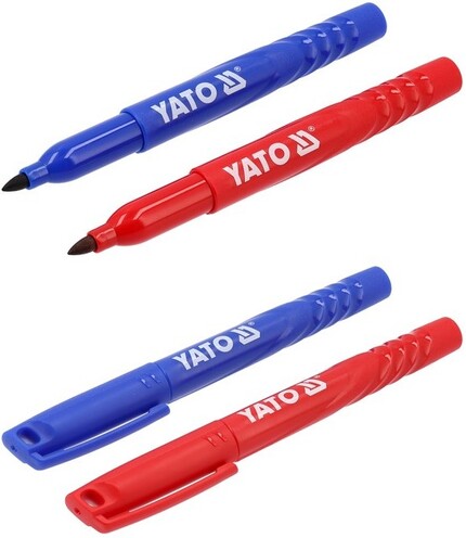 MARKERY TECHNICZNE DO ZNAKOWANIA  KPL. 2 SZT / NIEBIESKI-CZERWONY YATO YT-69301 