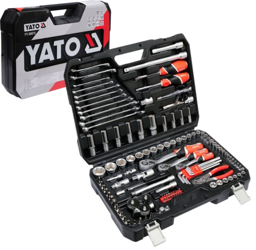 ZESTAW NARZĘDZIOWY KLUCZY NASADOWYCH BITY 1/4''3/8'' 1/2'' 126szt. XL YATO YT-38875