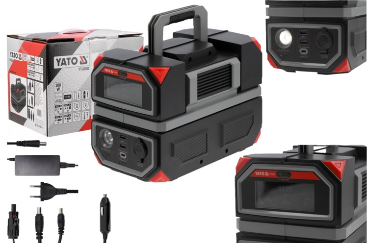 PRZENOŚNA STACJA ZASILANIA MOBILNA BAZA ZASILAJĄCA 300W 315Wh 230V YATO YT-83090