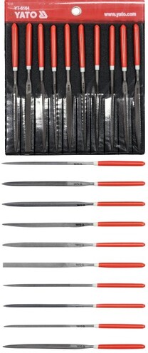 PILNIKI IGLAKI 160X75MM STAL ŁOŻYSKOWA, ZESTAW 10 SZT. YATO YT-6164