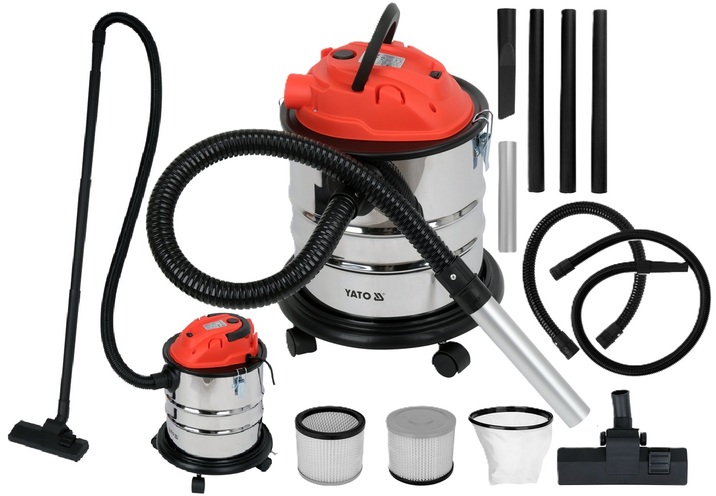 ODKURZACZ WARSZTATOWY DO POPIOŁU Z KOMINKA GRILLA DMUCHAWA HEPA 1200W 20L YATO YT-85705