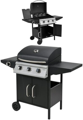 PROFESJONALNYGRILL GAZOWY LOVON 3+1 STALOWY RUSZT ROŻEN LUND 99642 