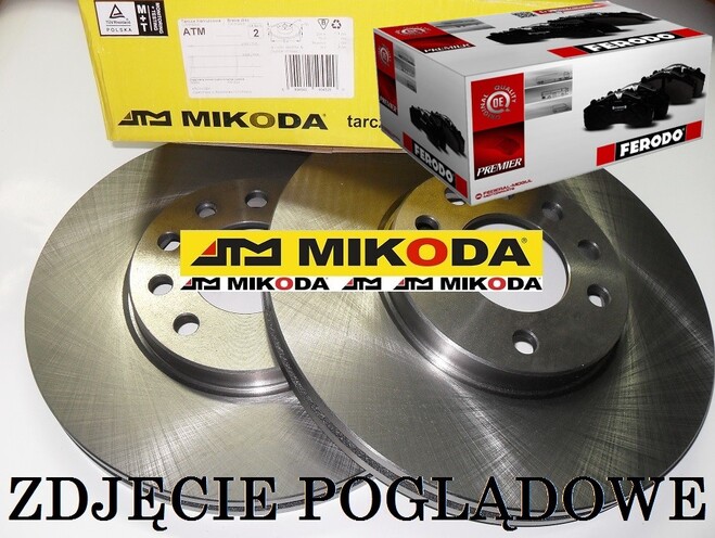 Tarcze hamulcowe pełne MIKODA 0546 + KLOCKI FERODO FDB1766 - CITROEN C5 III PEUGEOT 508 - OŚ TYLNA