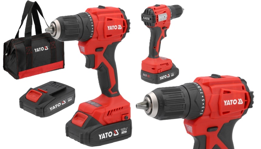 WIERTARKO WKRĘTARKA BEZSZCZOTKOWA AKUMULATOROWA + ŁADOWARKA 2x2Ah 18V 45Nm YATO YT-8277905